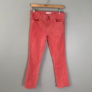 LOFT modern kick crop cotton stretch peachy subtle tie dye color - Size 4 / 27